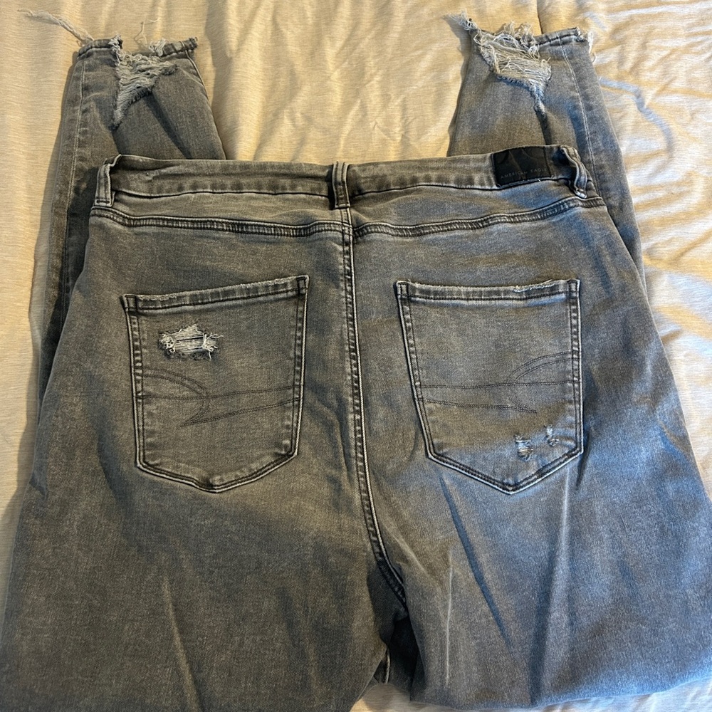 American Eagle Outfitters Gray Distressed Jeans